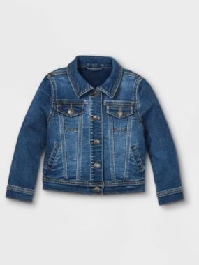 Cat & jack soft Denim Jacket in Medium Blue 6/7